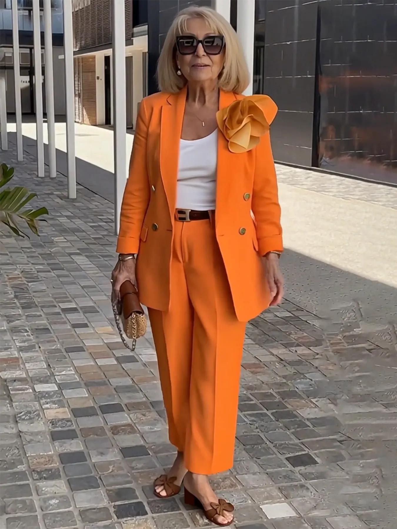 2Pcs Elegant Suit Pants Two-Piece Suit Jacket