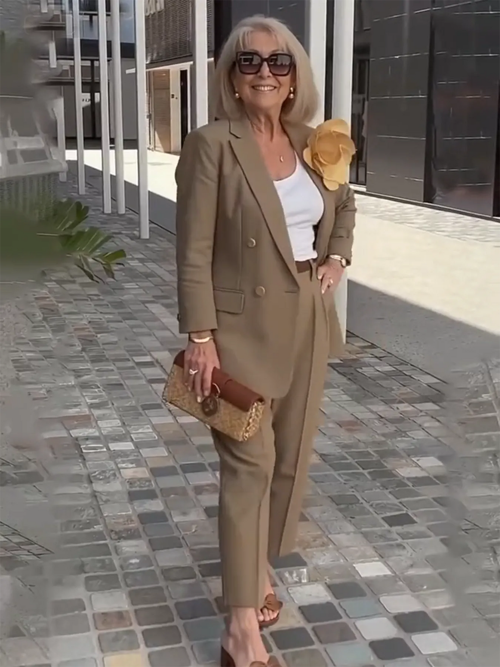 2Pcs Elegant Suit Pants Two-Piece Suit Jacket