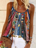 Boho Colorful Textile Flowy Cami Top