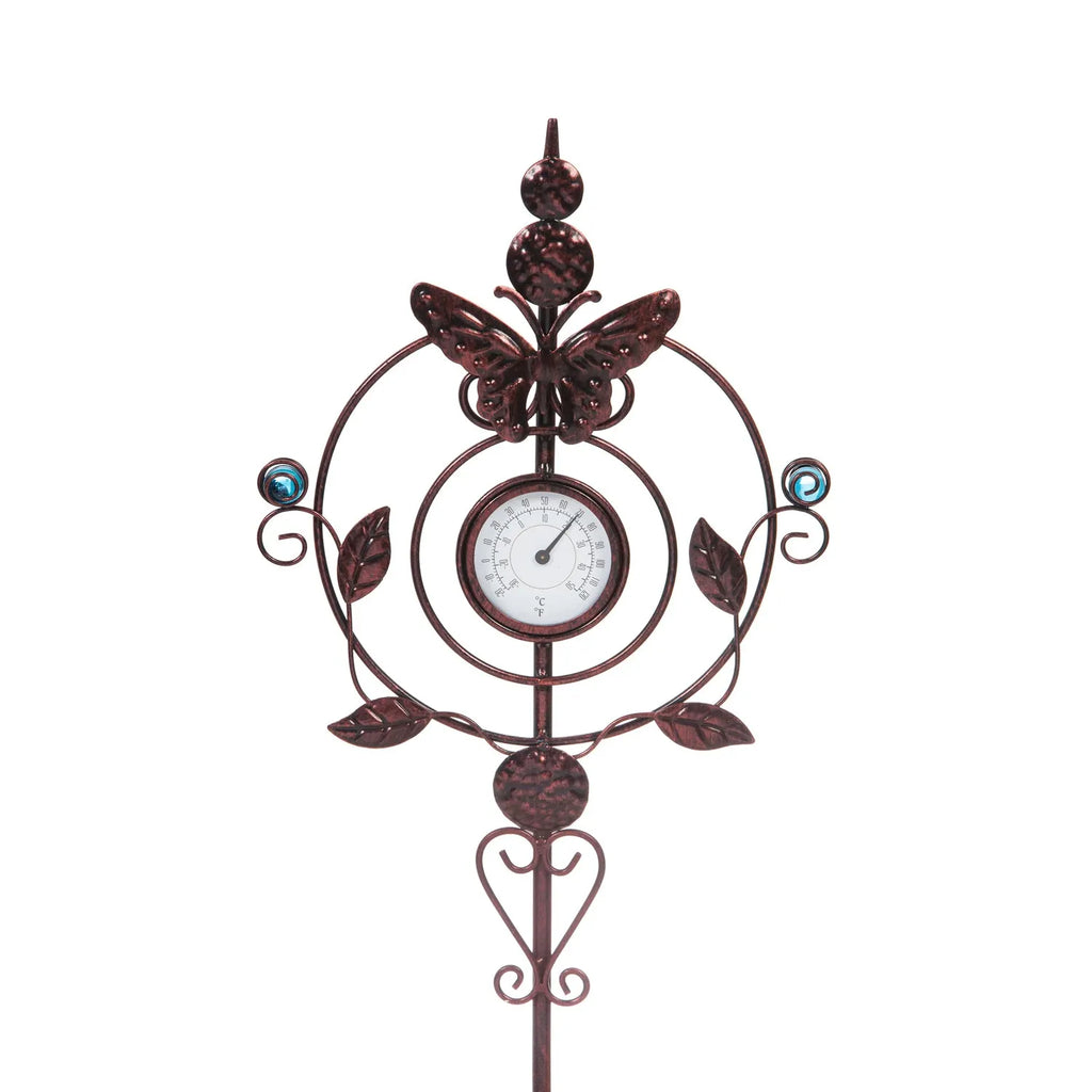 Thermometer Butterfly Garden Stake