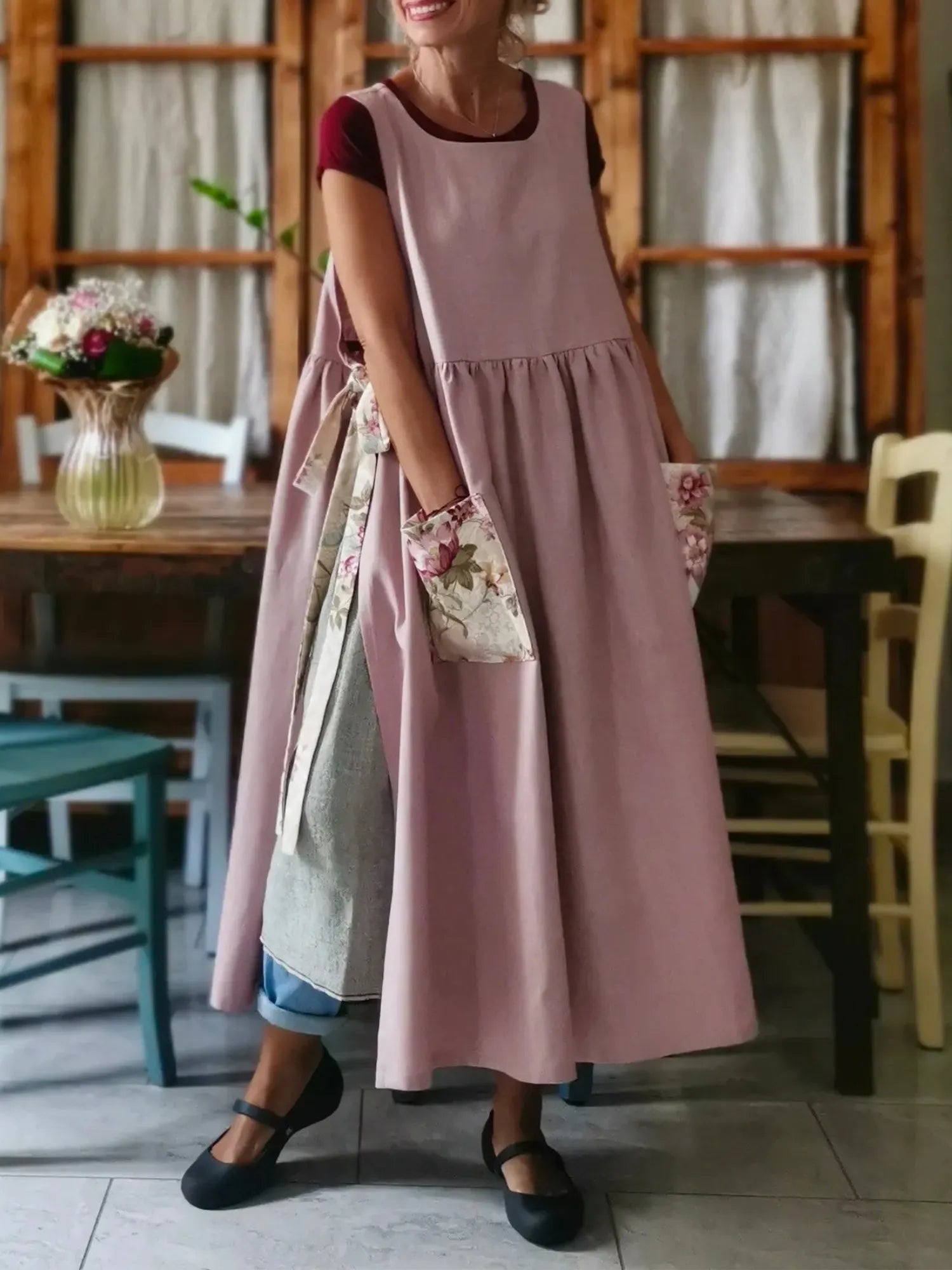 Antique Pink Apron