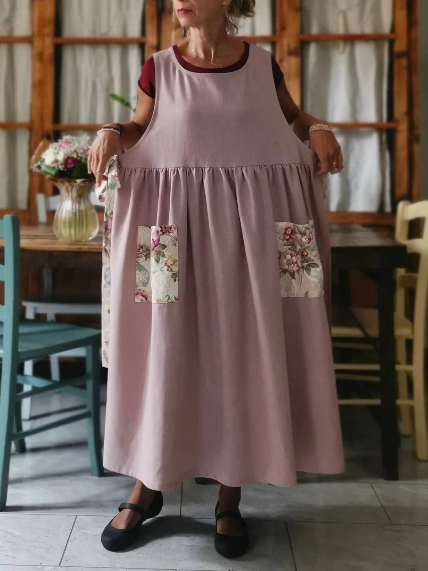 Antique Pink Apron