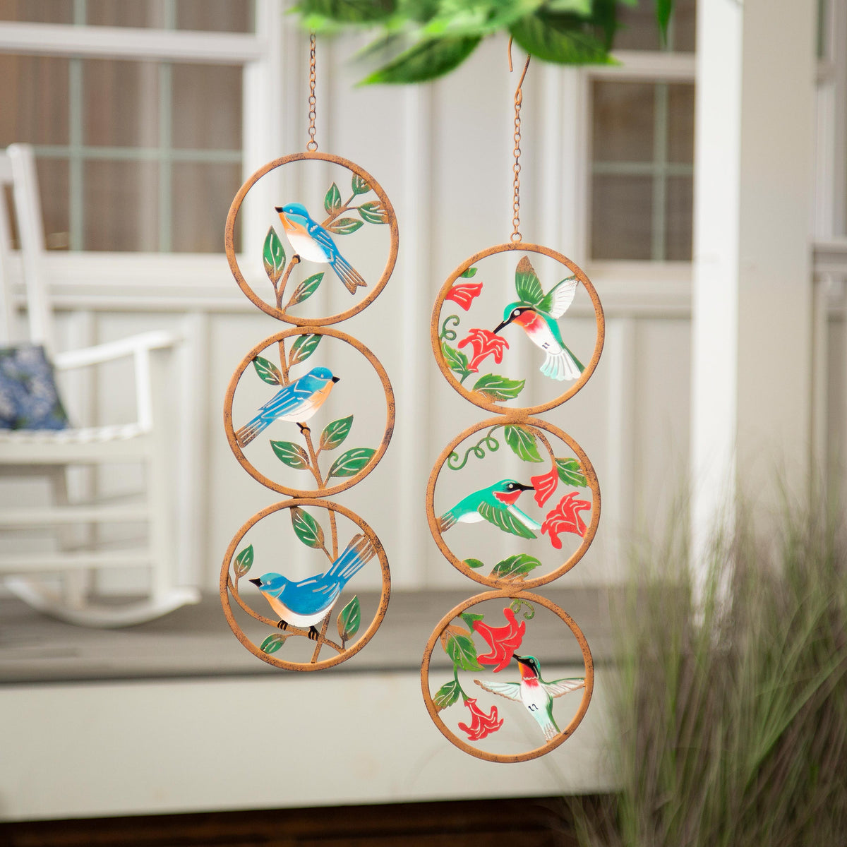 Pollinator Garden Décor, Rustic Friends Hand Painted Outdoor Hanging Decor