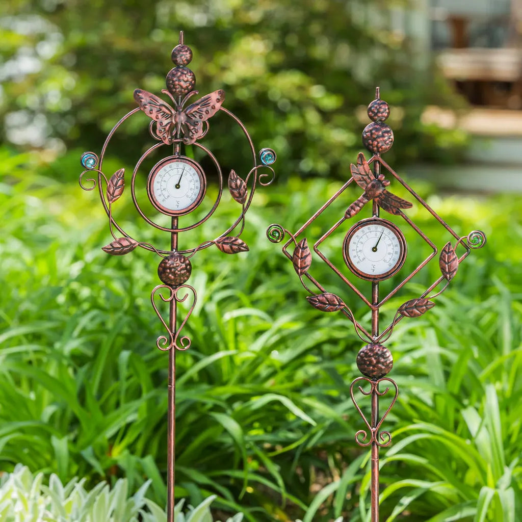 Thermometer Butterfly Garden Stake