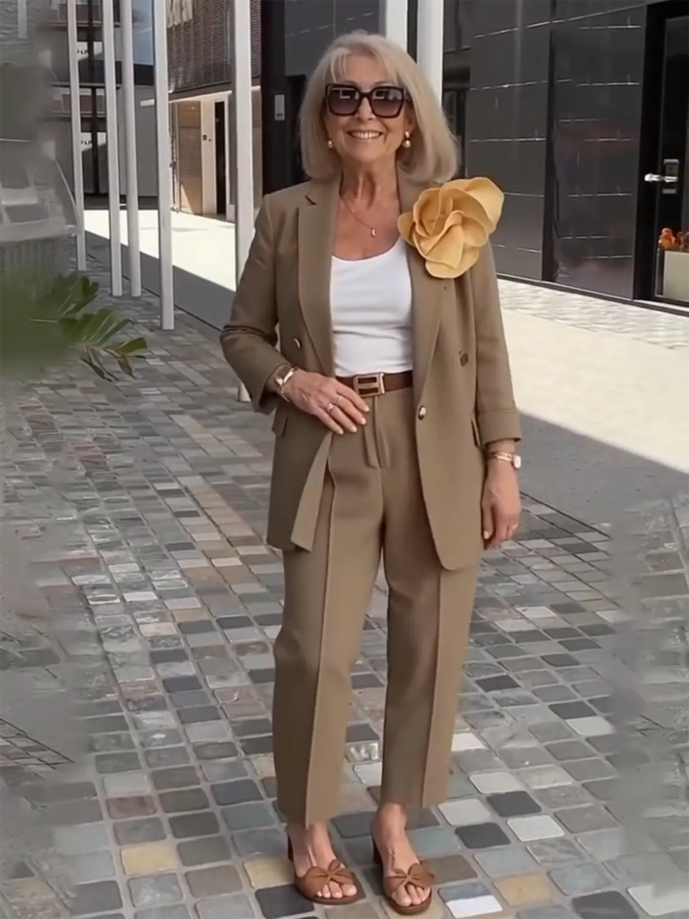 2Pcs Elegant Suit Pants Two-Piece Suit Jacket