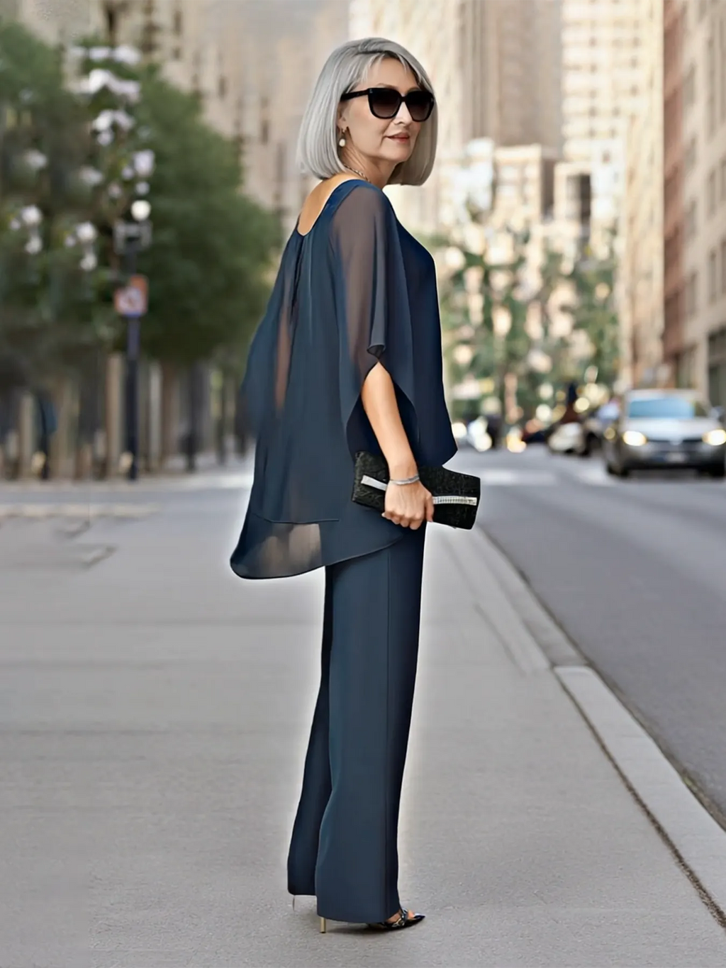 2Pcs Bat Sleeve Top Trousers Women's Casual Off-the-shoulder Irregular Party Suit Elegant Two-piece Set