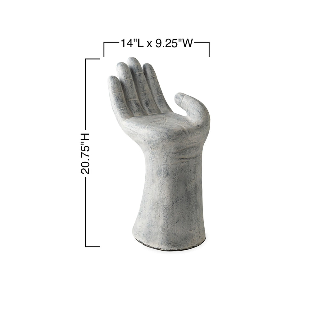 Hand-Shaped Garden Sculpture