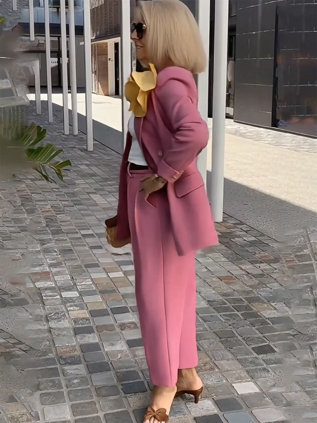 2Pcs Elegant Suit Pants Two-Piece Suit Jacket