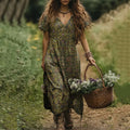 Women's Bohemian Ethnic Totem Linen Dress