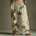 Men's Bamboo And Bees Ink Painting Chinese Style Art Printed Casual Pants