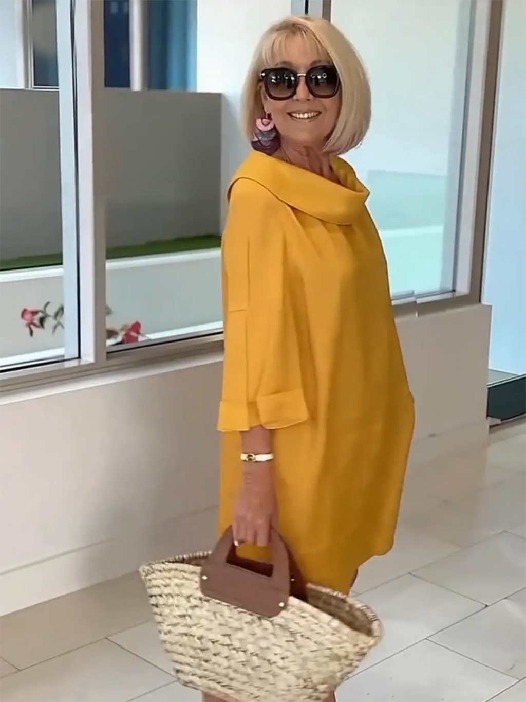 Cotton Pile Collar 3/4 Sleeve DressCottonPile Collar 3/4 Sleeve Dress