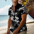 Men's Cherry Blossom Art Print Casual Button-down Shirt