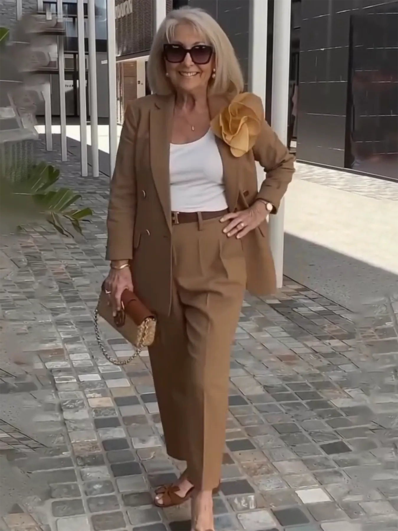 2Pcs Elegant Suit Pants Two-Piece Suit Jacket