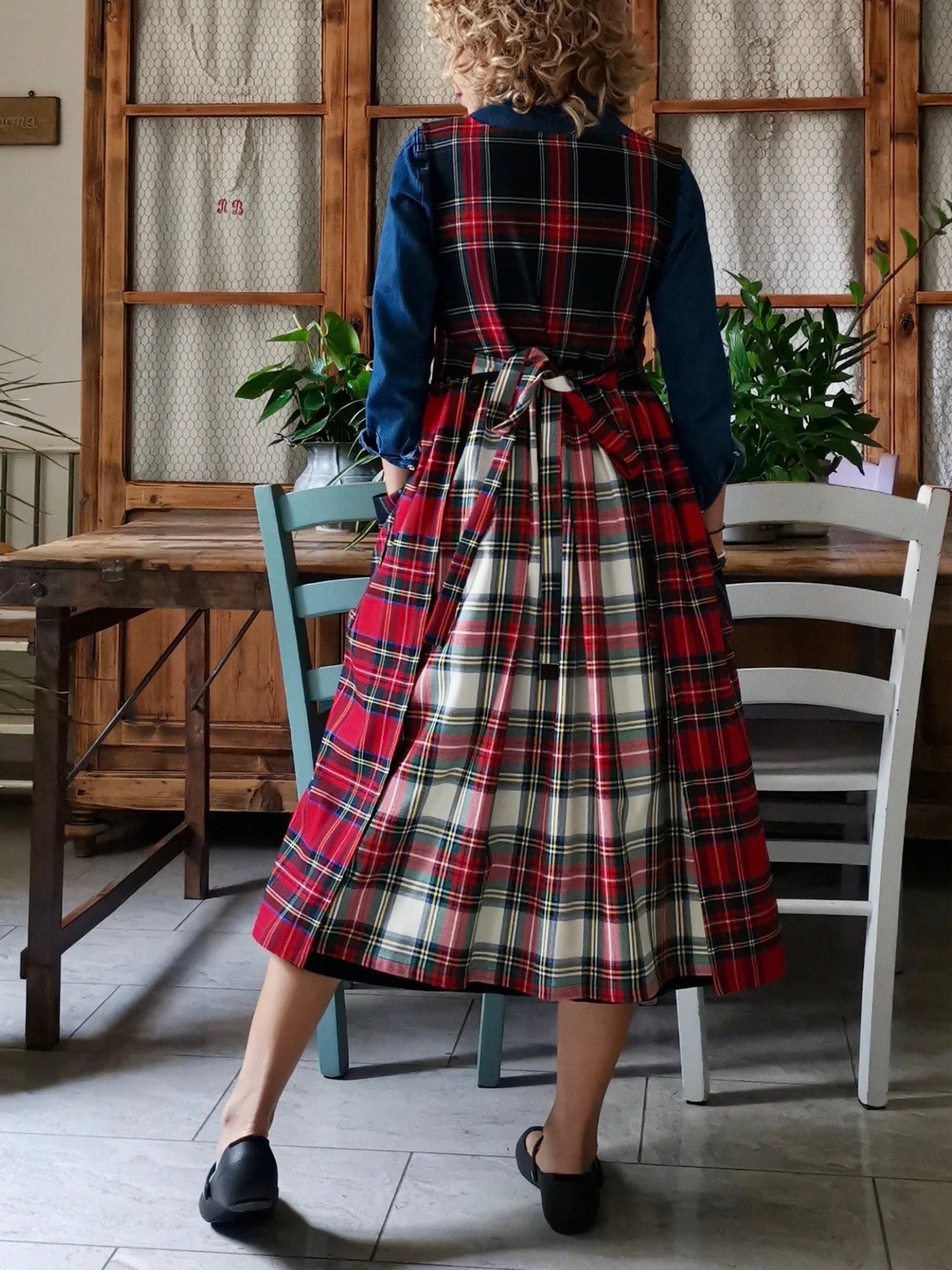 Patchwork Tartan Apron - 2