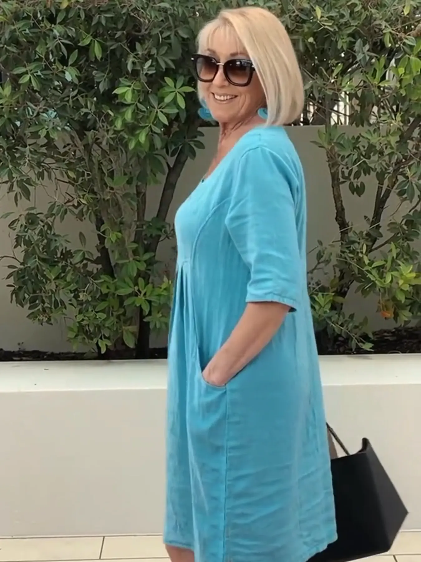 Cotton Pocket Tunic Dress
