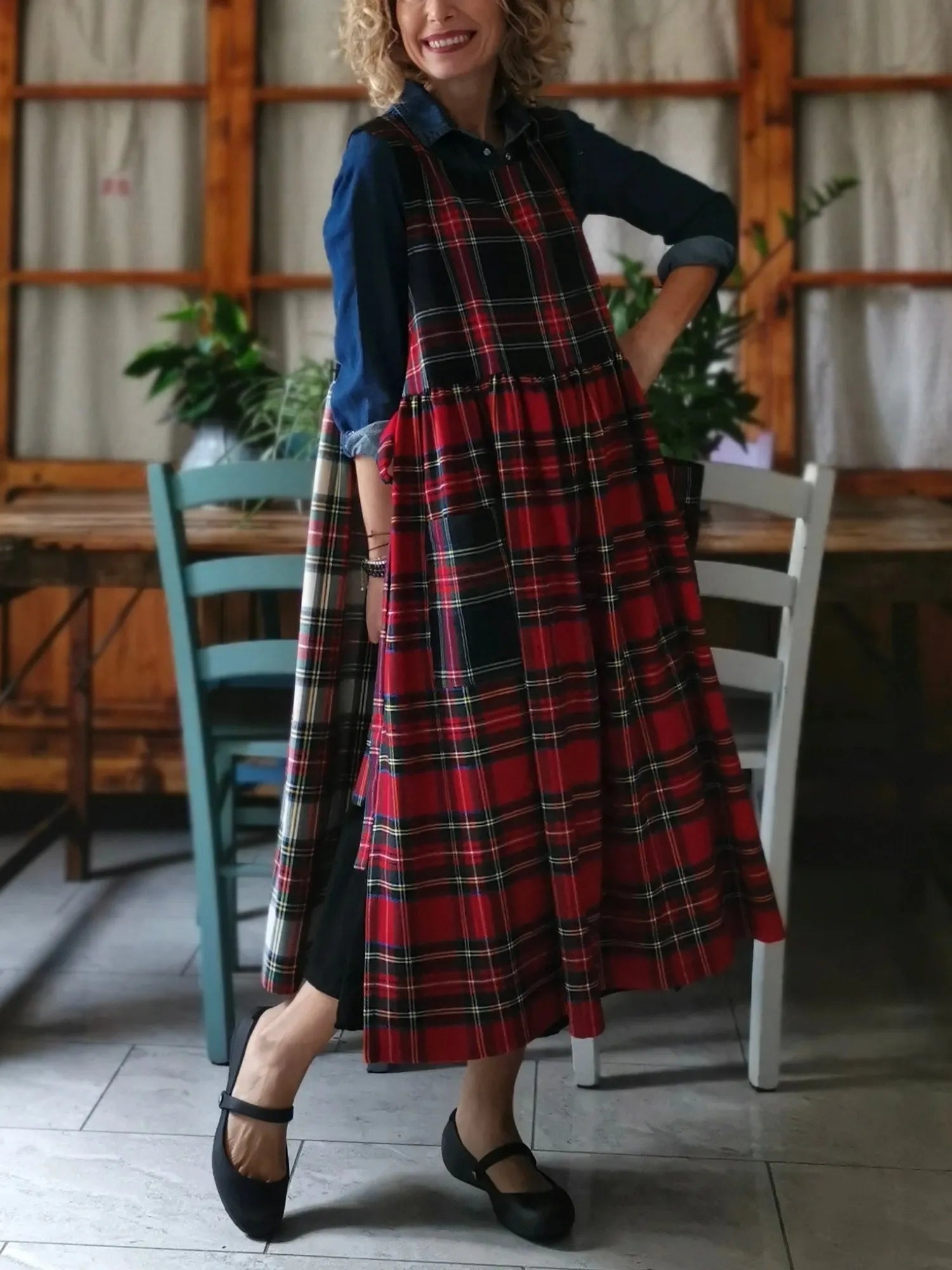 Patchwork Tartan Apron - 2