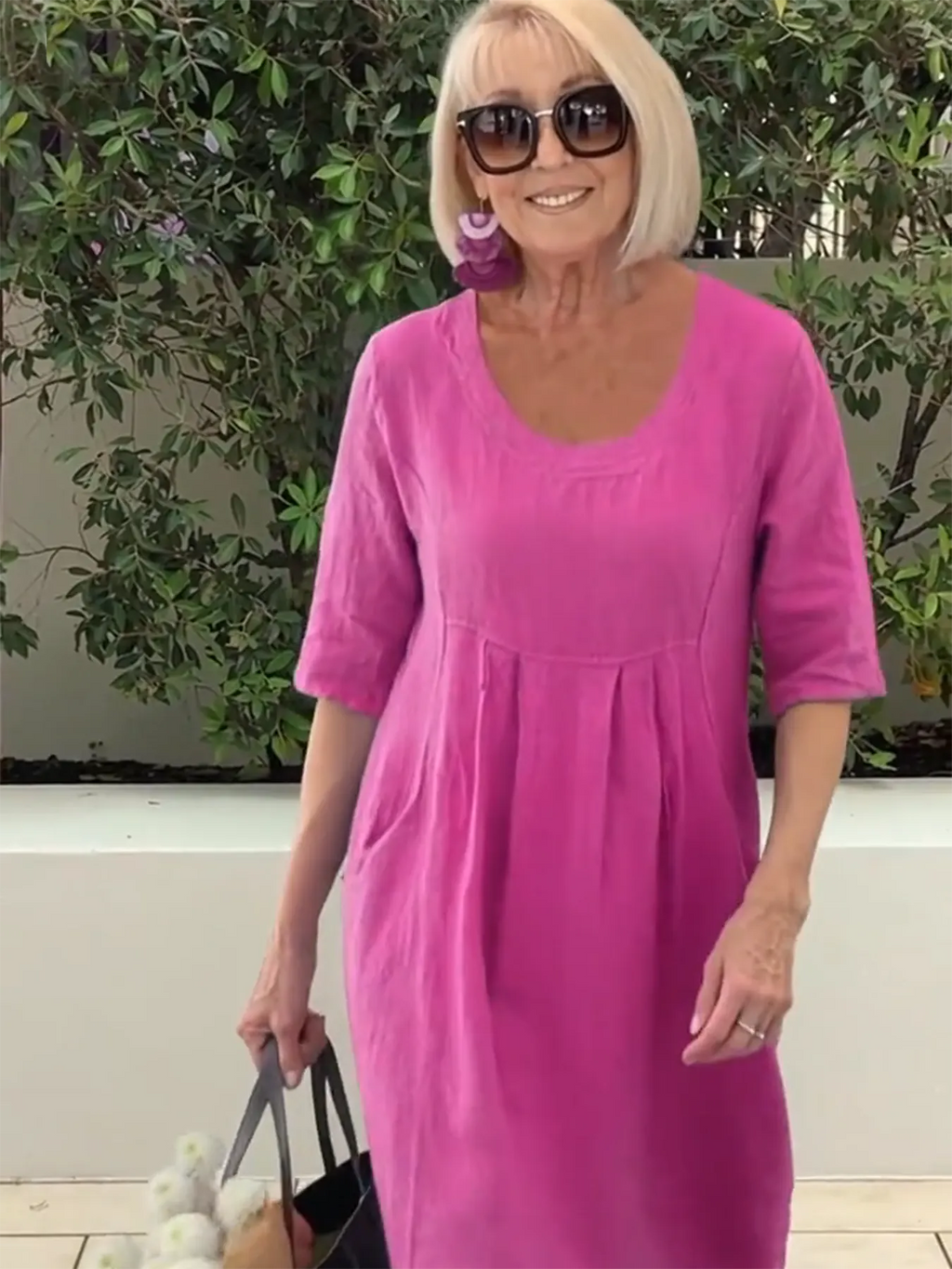 Cotton Pocket Tunic Dress