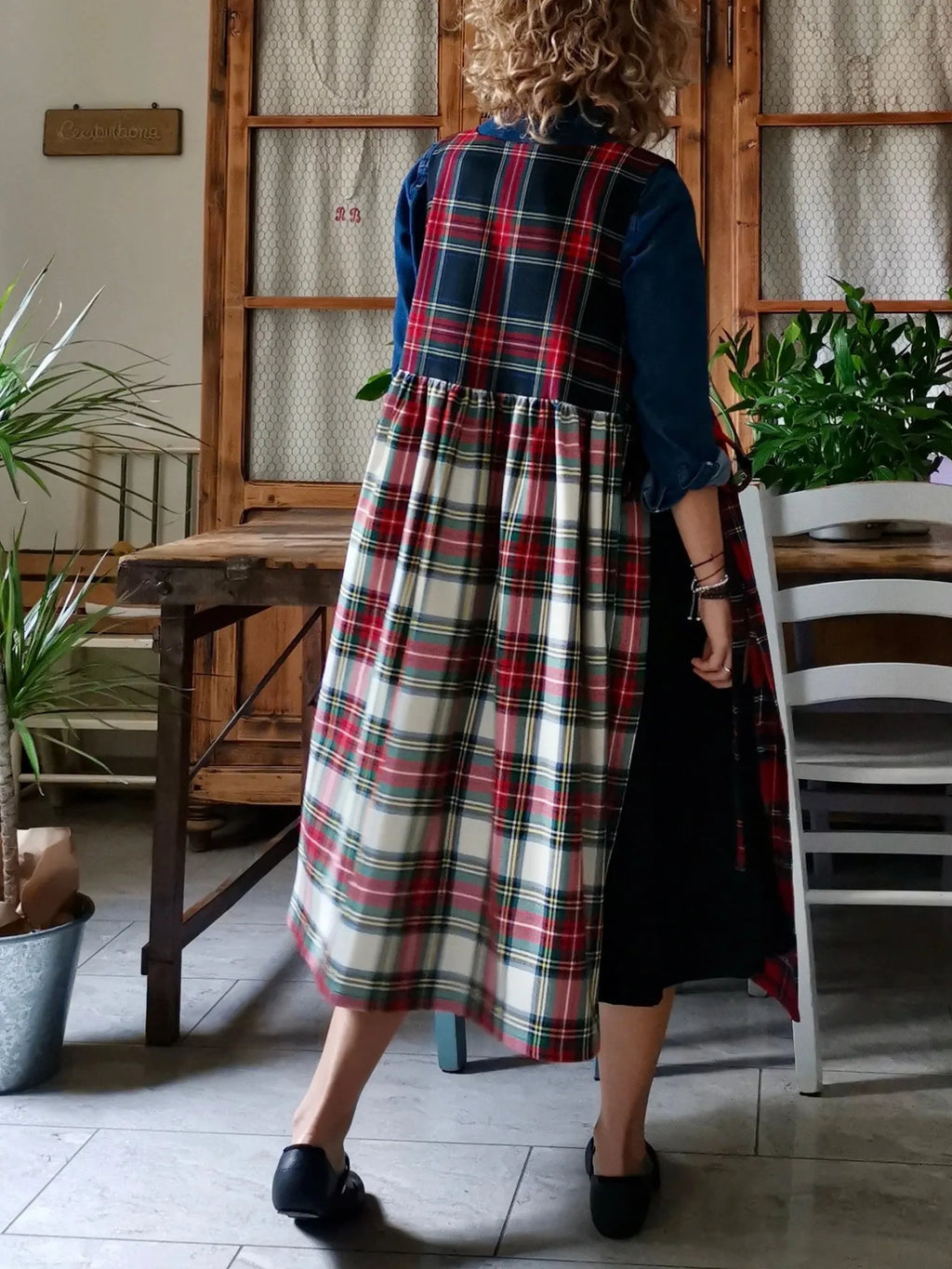 Patchwork Tartan Apron - 2