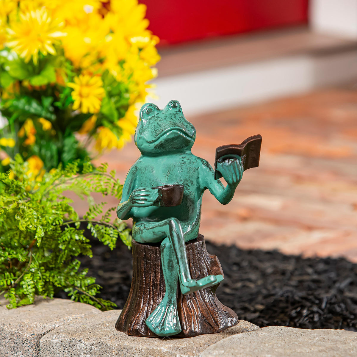 Reading Frog Statue