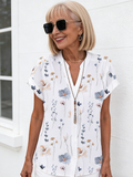 Women Shirt Buttoned Floral Loose Casual Blouse