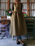Brown Checked Kitchen Apron