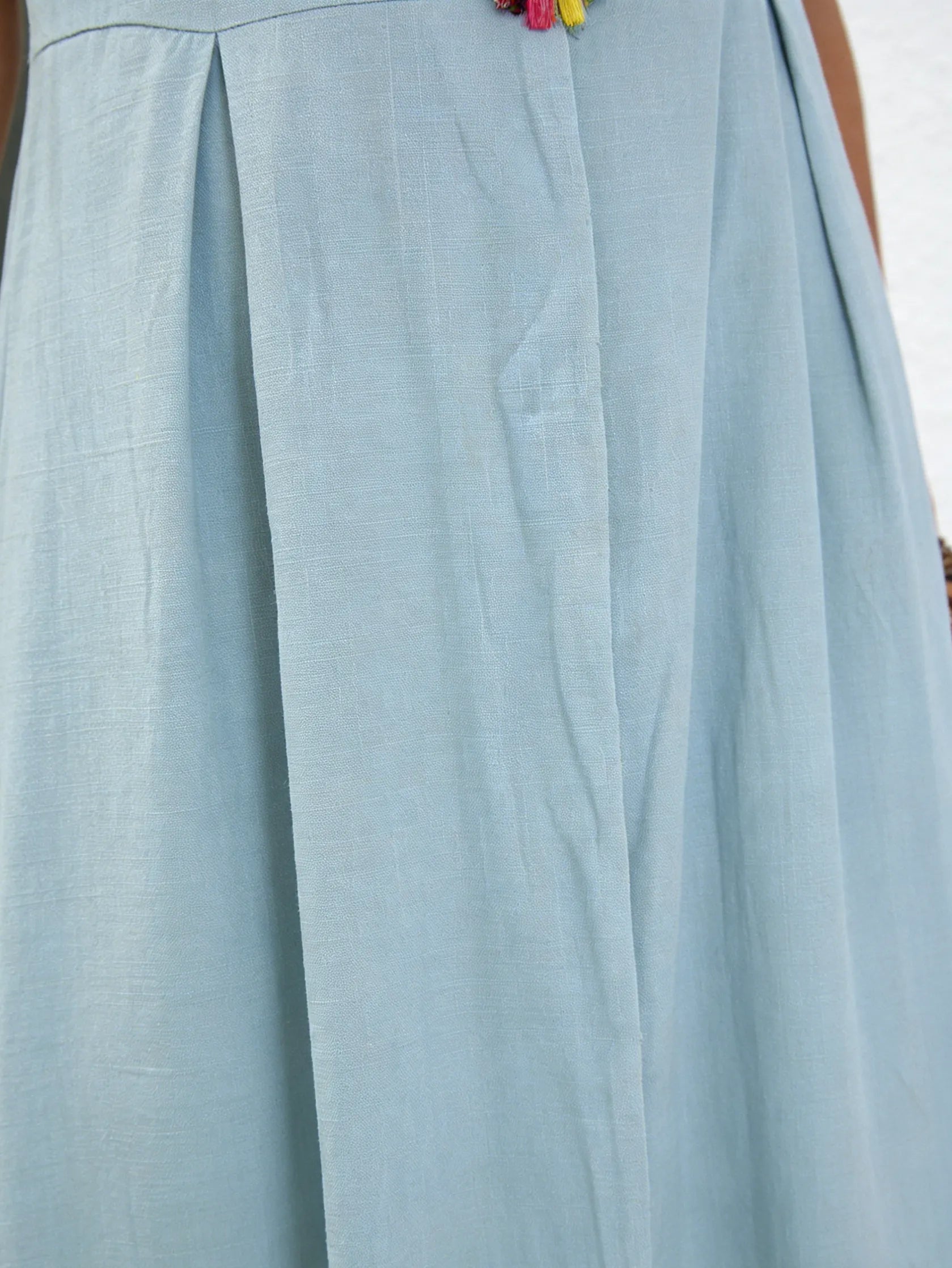 Long Dress Polo Neck Suit Collar Solid Color Button Sleeveless Dress