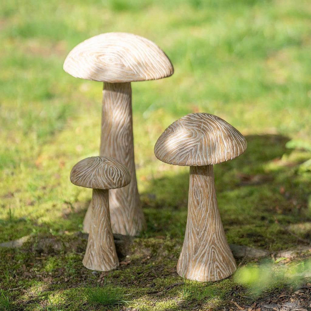 Large Carved Mushroom Garden Statue