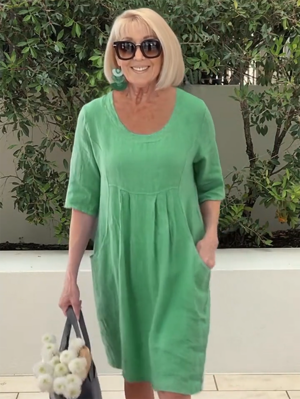 Cotton Pocket Tunic Dress