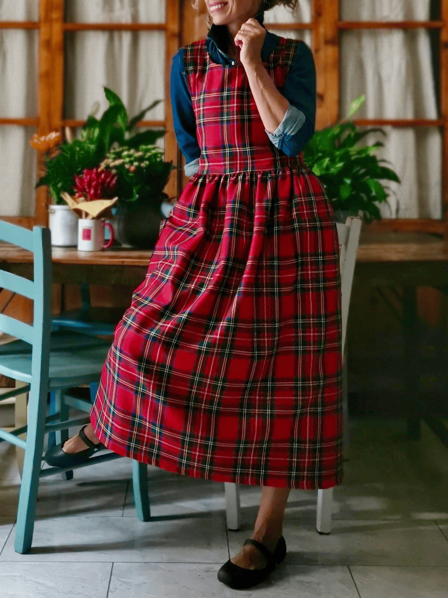 Red Tartan Apron - 2
