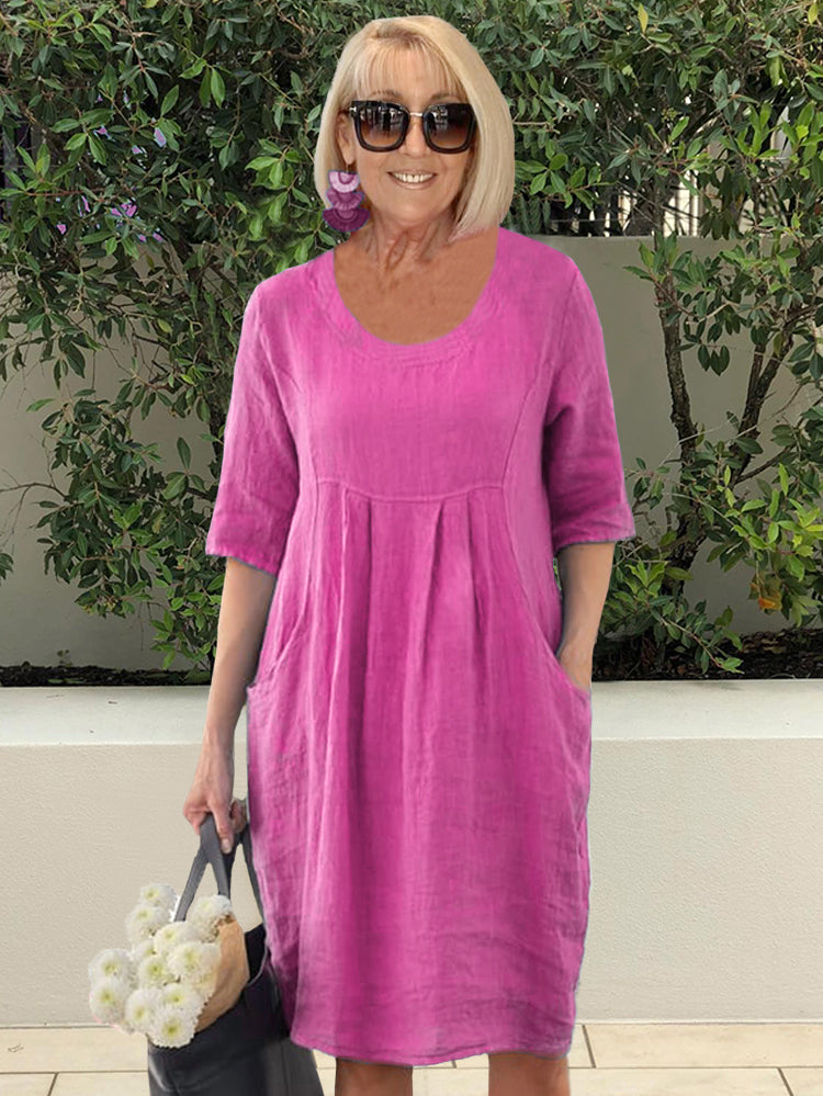 Cotton Pocket Tunic Dress