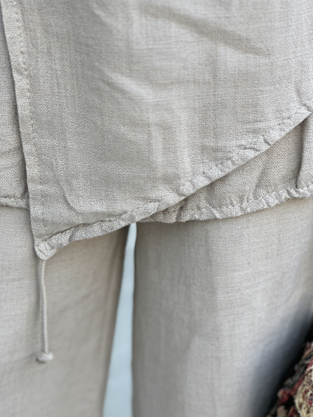 2Pcs Cotton and Linen Fashion Casual Loose Sleeveless Suit