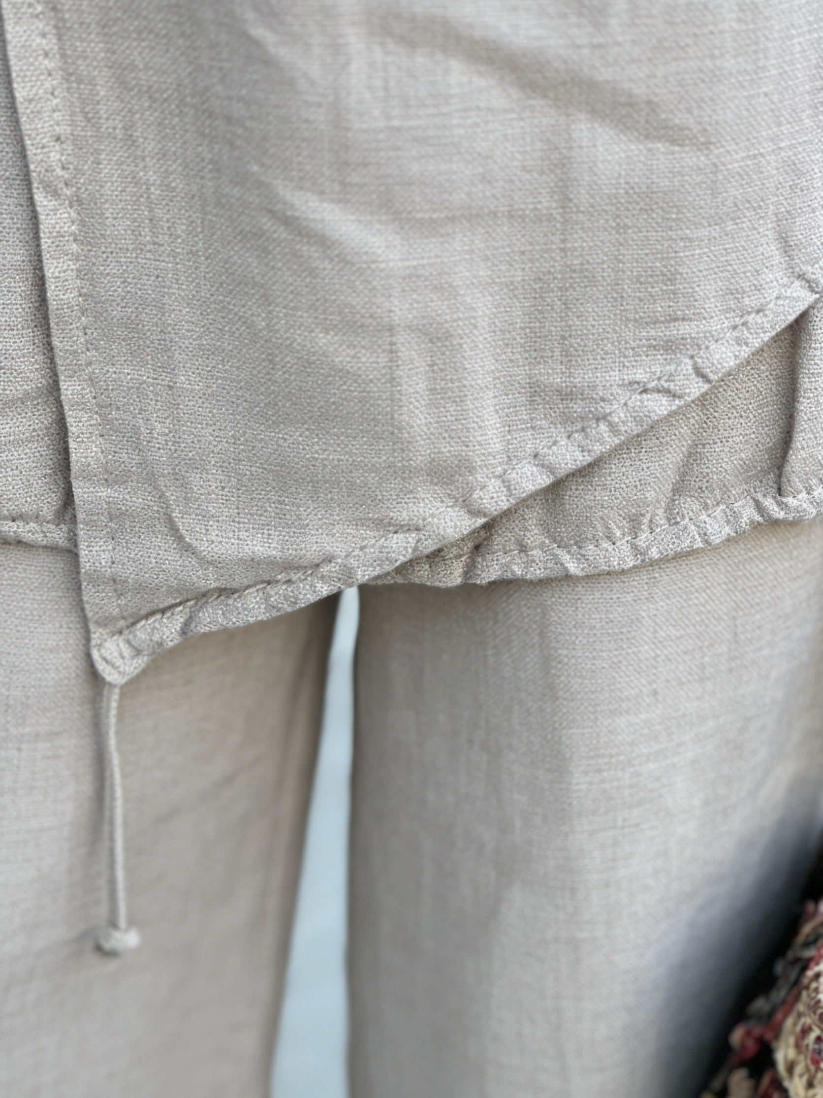 2Pcs Cotton and Linen Fashion Casual Loose Sleeveless Suit