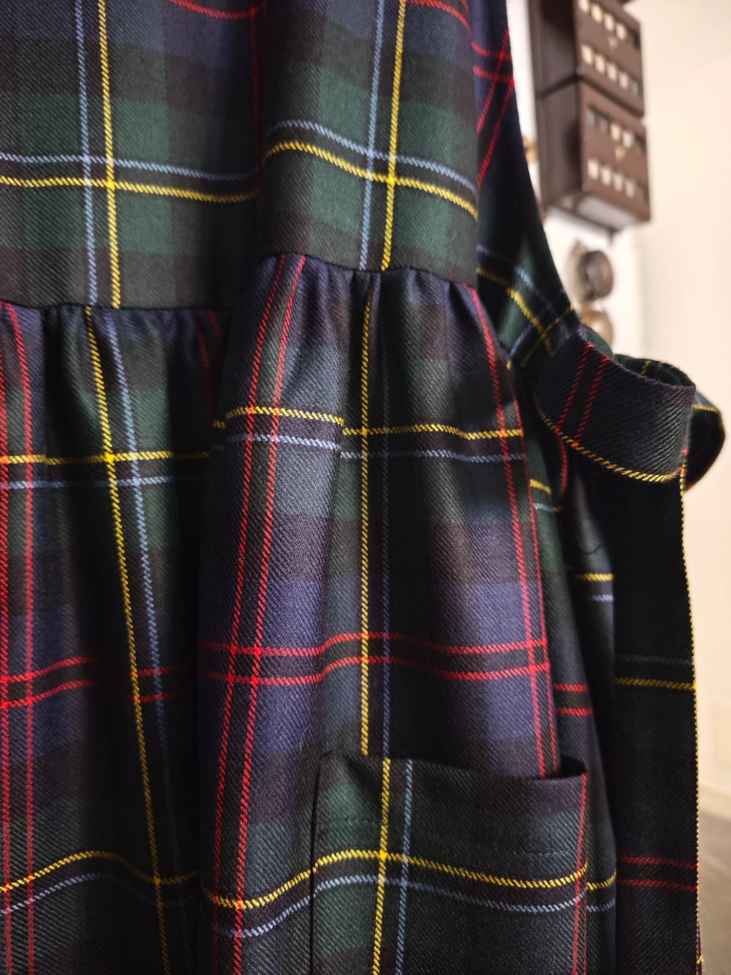 Blue, Green and Red Tartan Apron