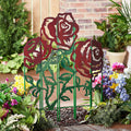 Metal Rose Garden Landscape Panel Stakes