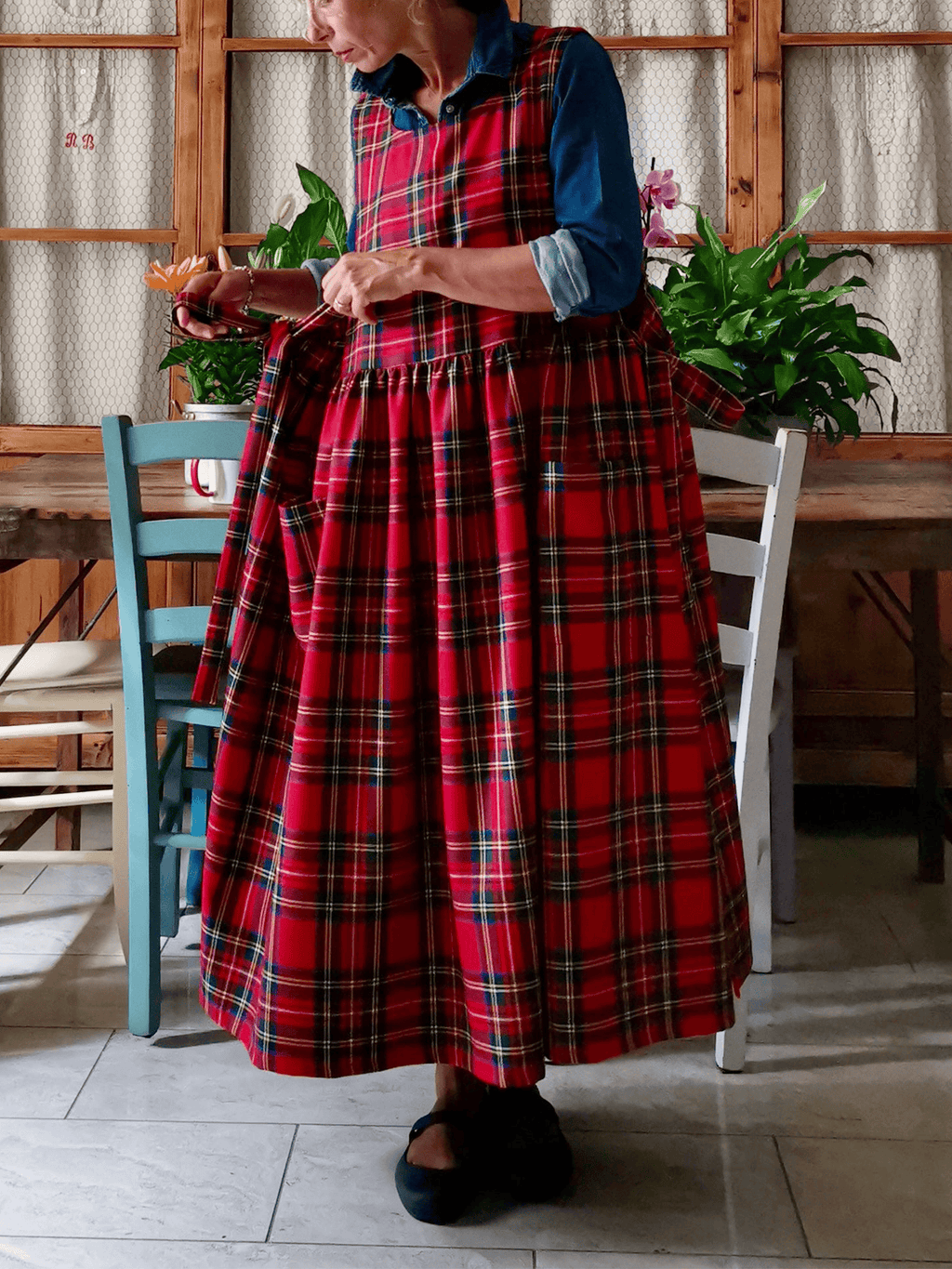 Red Tartan Apron - 2