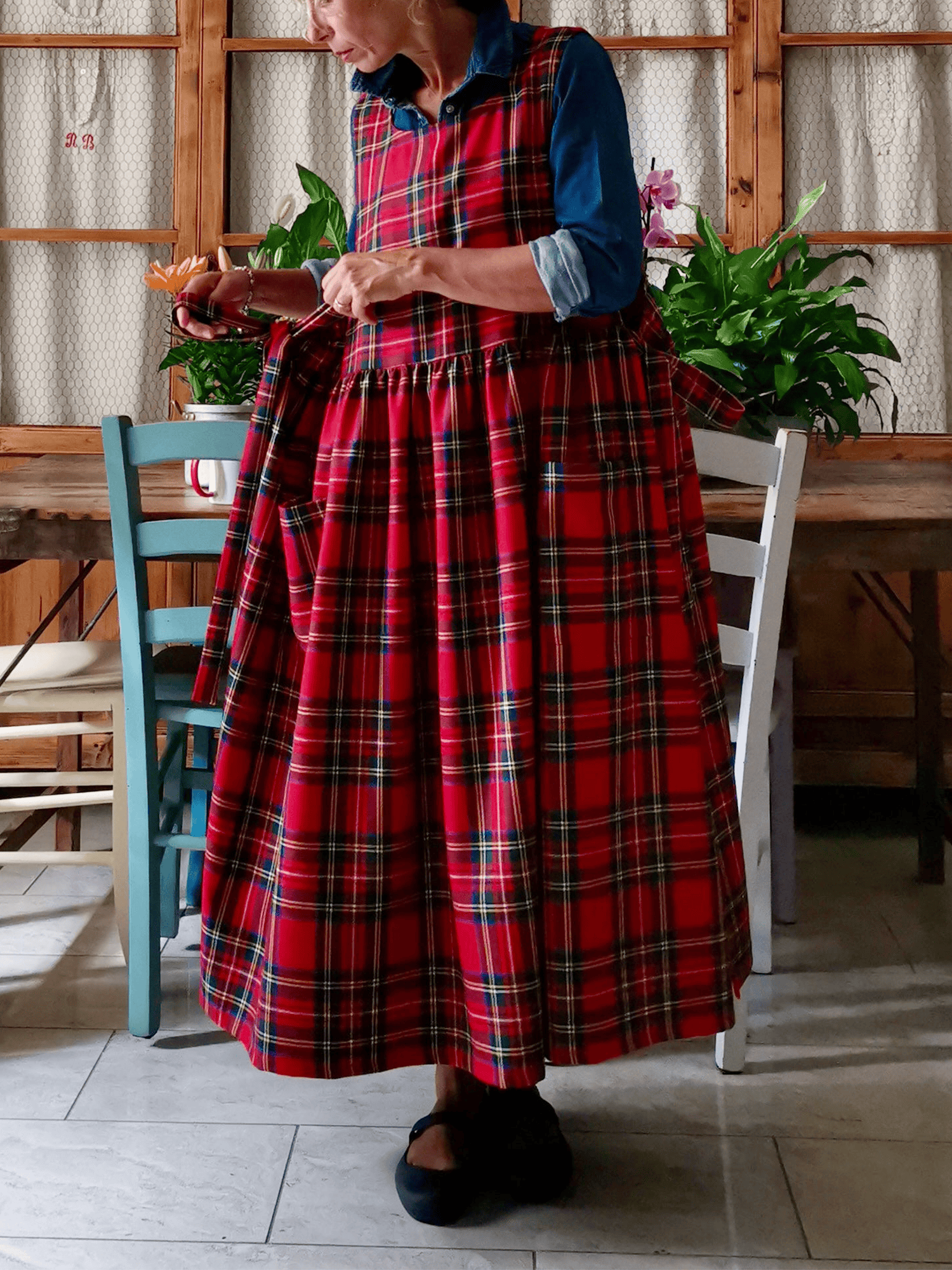 Red Tartan Apron - 2