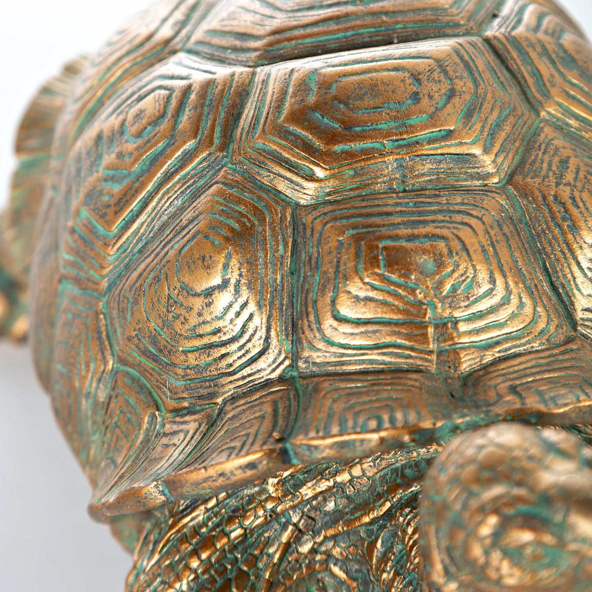 Mother Tortoise with Two Babies Resin Garden Accents