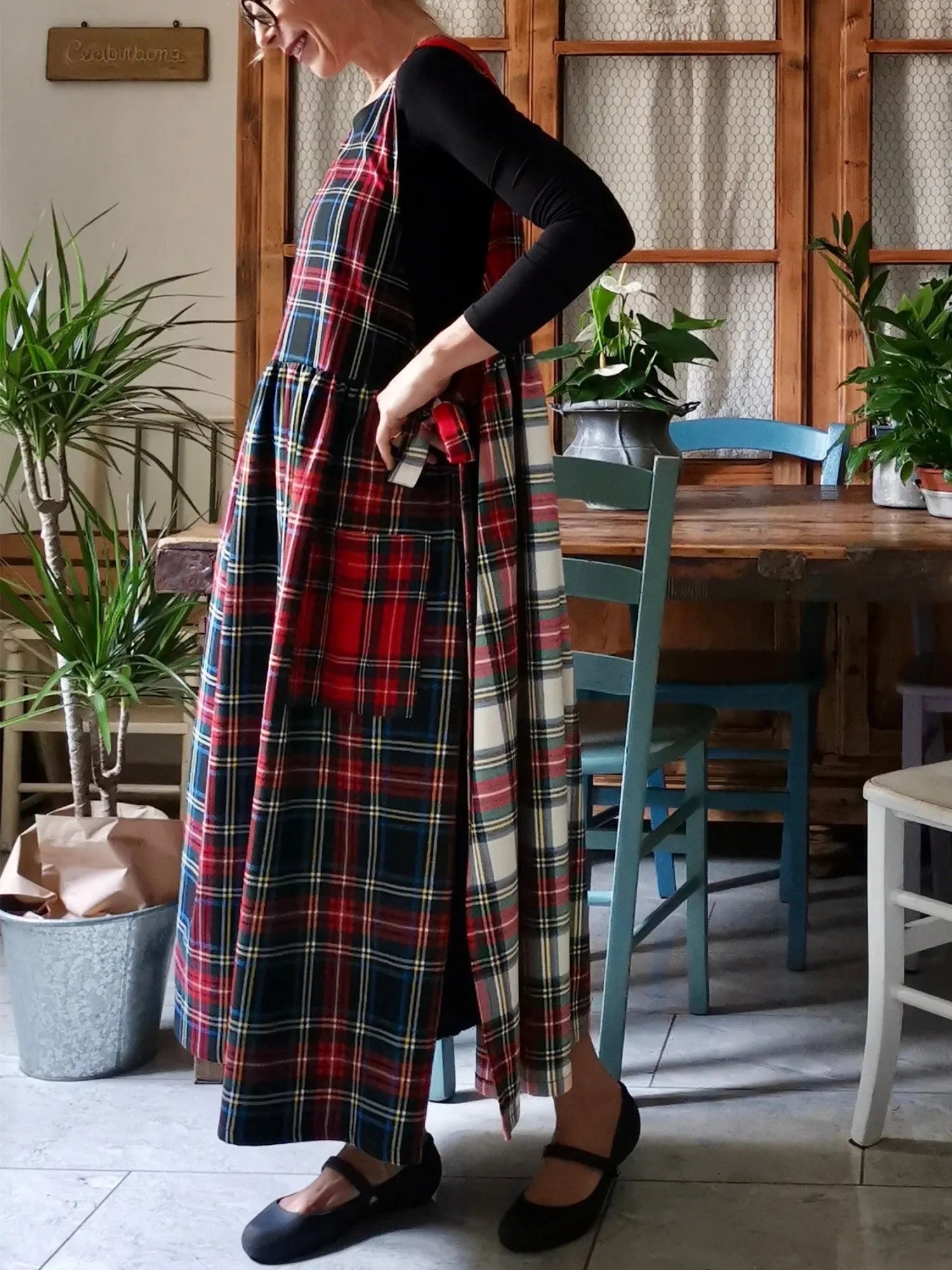 Patchwork Tartan Apron - 3