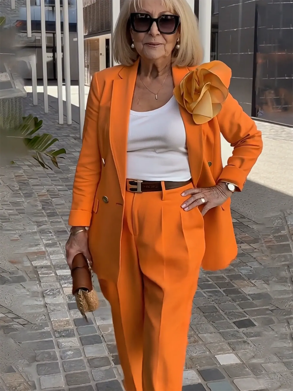 2Pcs Elegant Suit Pants Two-Piece Suit Jacket
